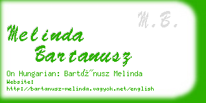 melinda bartanusz business card